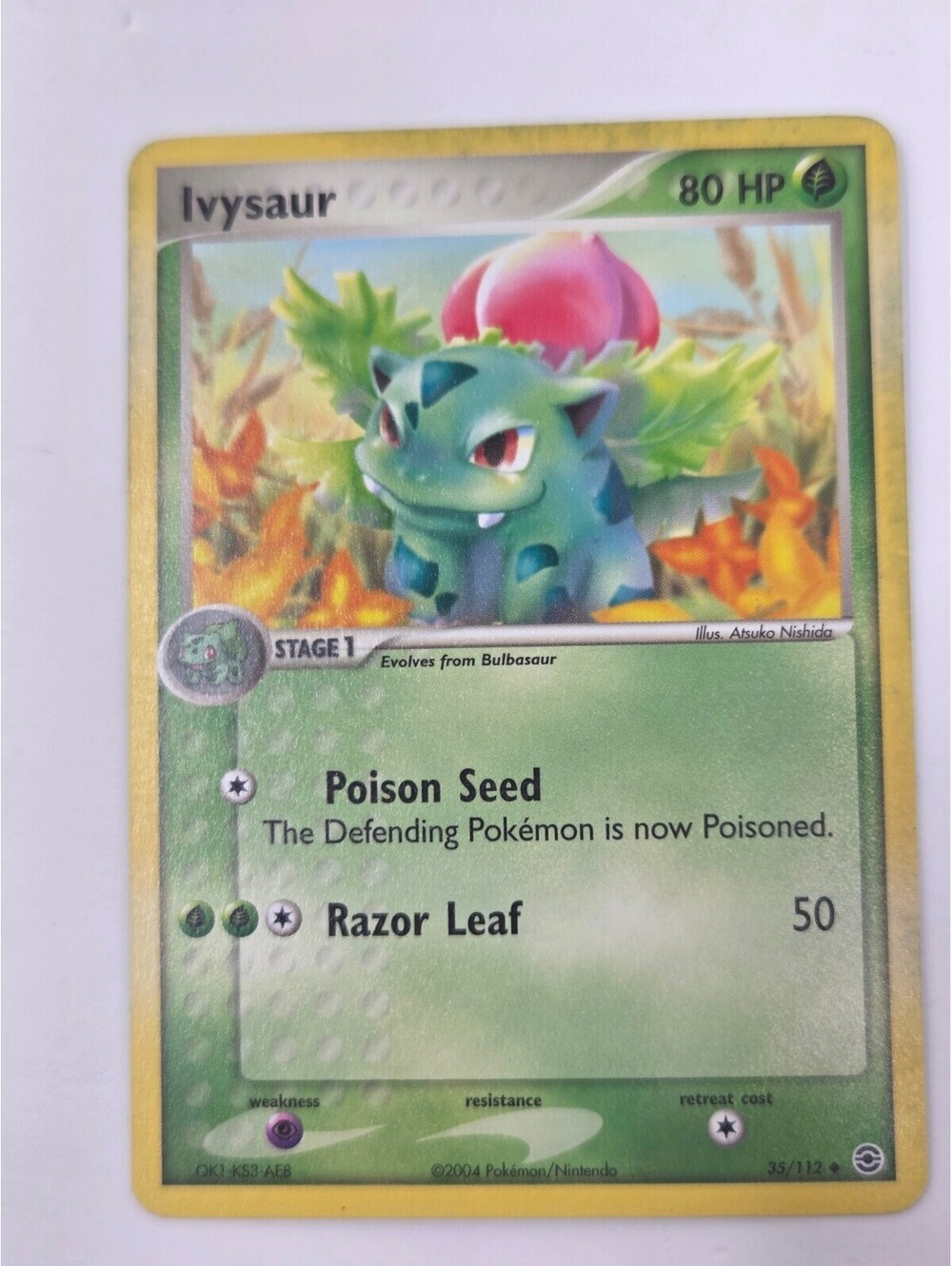 Pokémon Ivysaur 35/112 2004 EX FireRed LeafGreen Stage 1 Grass Type Card